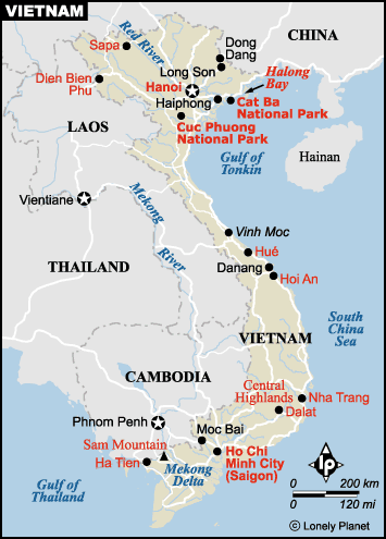 Map of Vietnam in 1968. Courtesy: hitchcock.itc.virginia.edu