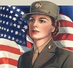 Historic women military poster