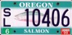 Oregon Salmon license plate
