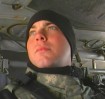 Soldier in helicopter