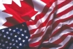 Canadian and American flags