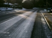 Icy street and sidewalk in Salem, Oregon