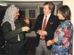 Alan and his wife Nicole in conversation with Chairman Arafat
