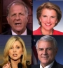 Clockwise from top left; Rep. Ted Poe, R-Texas, Rep. Shelley Moore Capito, R-W. Va., Rep. John Carter, R-Texas and Rep. Marsha Blackburn, R-Tenn.