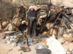 Homeless Palestinian woman