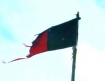 Tattered national flag at an Afghan Army base in Pesh Valley, 2007