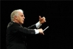 Barenboim leads the West-Eastern orchestra including musicians from Egypt, Syria, Lebanon, Israel, Palestine and Spain at a philharmonic concert in the West Bank town of Ramallah, August 21, 2005. [MaanImages/Charlotte de Bellabre]