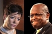 Ginger White (L), Herman Cain (R)