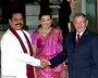 Sri Lankan President Mahind Rajapaksa and Cuban President Raul Castro