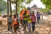 A group of Tamils leave a temple on the Jaffna Peninsula
