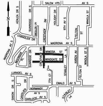 Map of Salem, Oregon neighborhood affected by water testing