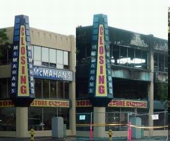 Salem furniture store before and after fire