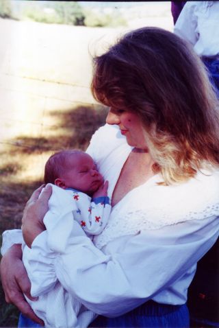 This is Zachary David Warner and me (Zachary's mother), July 1995 in Independence, Oregon