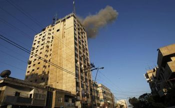 Gaza TV facility being attacked by Israel