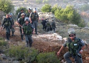 Professor Mazin Qumsiyeh and others were arrested for non violent protest against the destruction of Palestinian land by Israeli military bulldozers.