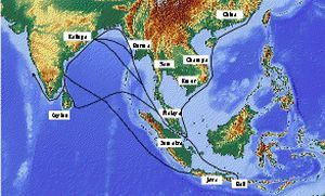 Ancient maritime trade route from Odisha to South India, Sri lanka and East Asia, including Bali. 