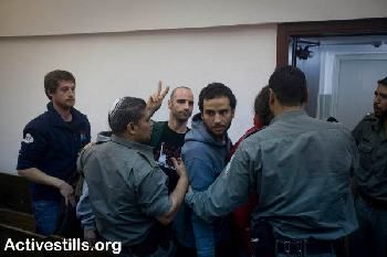 Some of the Arrested in a Tel Aviv Courthouse