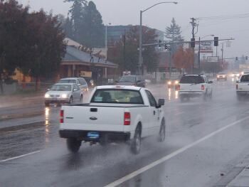 Salem, Oregon in the rain
