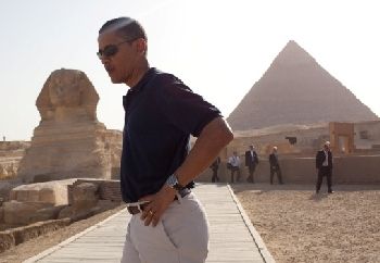 President Obama in Egypt.