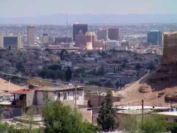 A view into El Paso, from Juarez