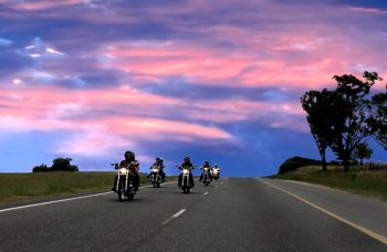 Motorcycles on highway