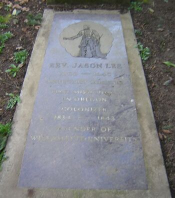 photo Grave of Pioneer Jason Lee