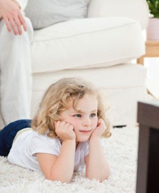 Child watching TV