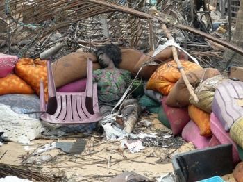 civilians in the Vanni who were bombarded after the Sri Lanka govt. directed them into so-called 'safe zones'.