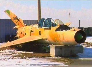 Old Soviet jet at Bagram airfield