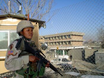 U.S. soldier on duty in Afghanistan