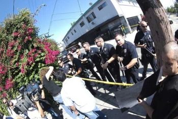 Police and medical marijuana protesters
