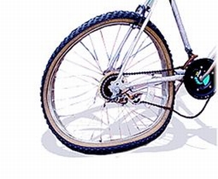 Crashed bicycle
