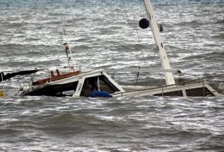 Boat sinking