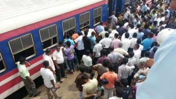 Hundreds of protesters blocked a Channel 4 News team from going to the north of Sri Lanka. Credit: ITV News / Bill Neely