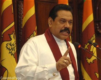 Sri Lanka President Majinda Rajapakse