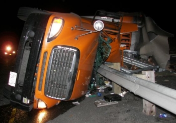 crashed semi- 9-2-07 in Pendleton, Oregon