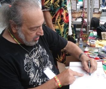 Jack Herer signing autographs at Seattle's Hempfest, August 2009