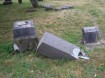 vandalized cemetary