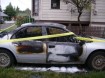 burned car