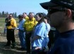 Governor Ted Kulongoski near the Black Creek Fire Saturday