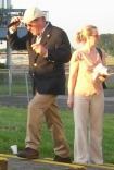 Governor Kulongoski, seen here just after landing at Salem`s Airport