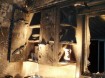 Interior of burned home