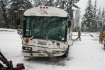 bus in the snow